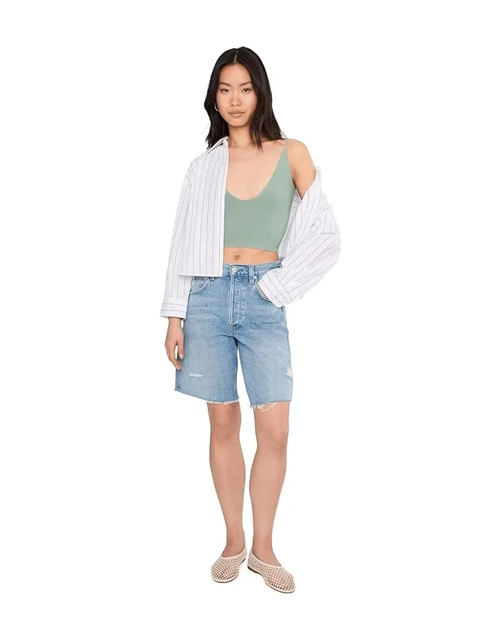 Топ с глубоким вырезом Round Two Skinny Strap Free People — изображение 2 из 5, лесной зеленый
