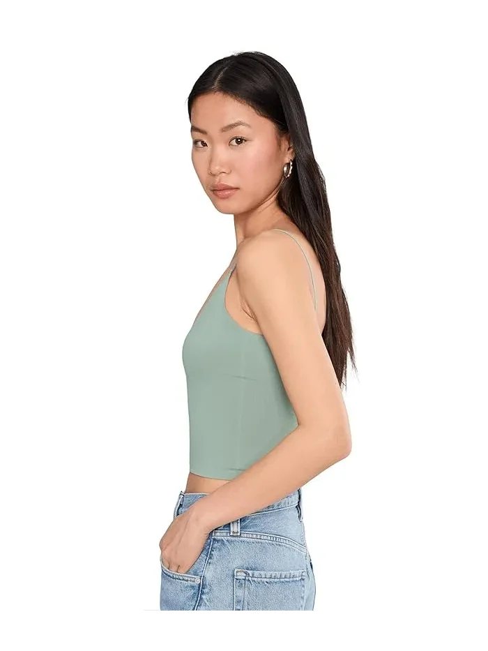 Топ с глубоким вырезом Round Two Skinny Strap Free People — изображение 3 из 5, лесной зеленый