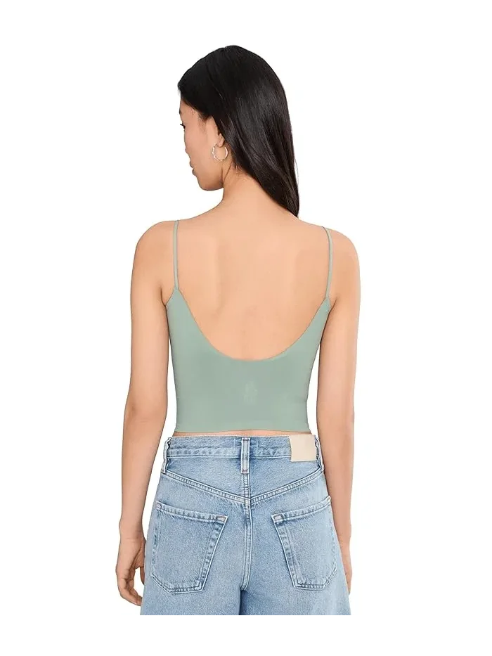 Топ с глубоким вырезом Round Two Skinny Strap Free People — изображение 4 из 5, лесной зеленый