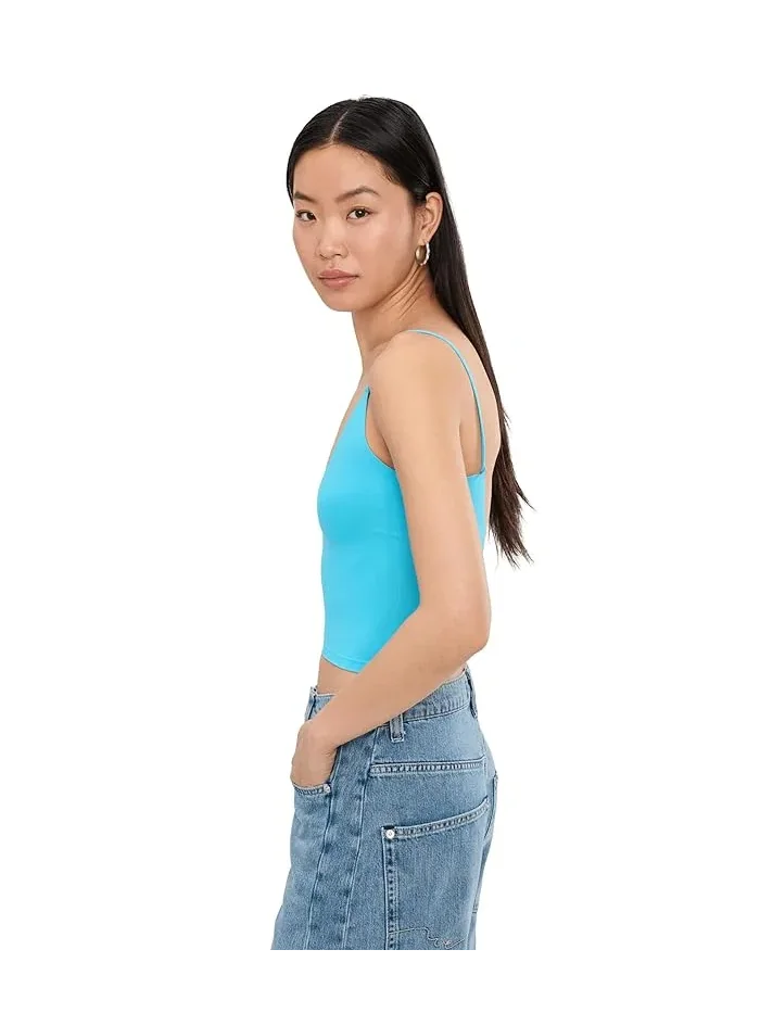 Топ с глубоким V-вырезом Round Two Skinny Strap Free People — изображение 3 из 5, синий