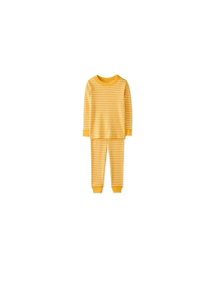 Пижама полосатая Long John Hanna Andersson, Sunshine/Ecru