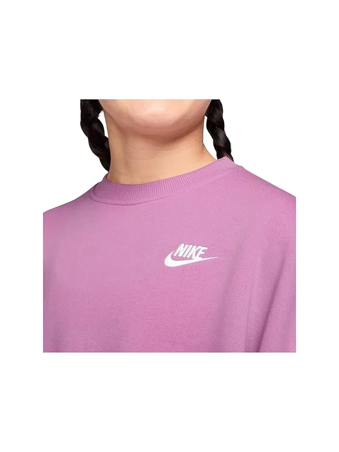 Толстовка флисовая свободный крой Sportswear Club Nike Kids — изображение 3 из 3, темно-синий//синий