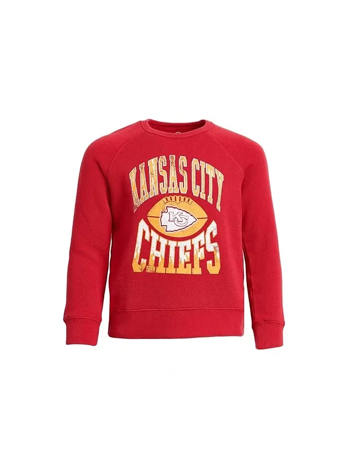 Толстовка с принтом Kansas City Chiefs Hot Route Raglan Junk Food Clothing Kids