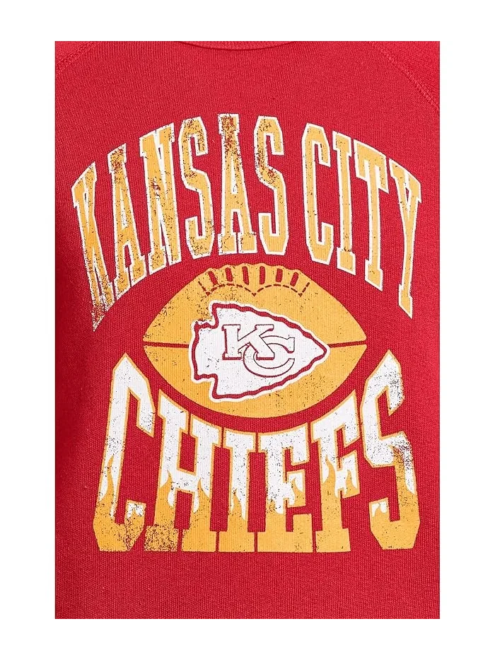 Толстовка с принтом Kansas City Chiefs Hot Route Raglan Junk Food Clothing Kids — изображение 3 из 3, синий