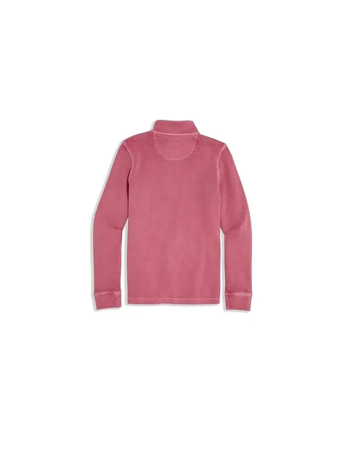 Худи с четверть-застежкой Coastline Garment Dye Q-Zip Vineyard Vines Kids — изображение 2 из 2, красный