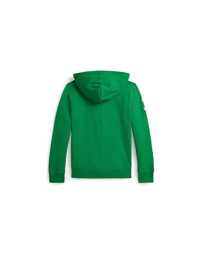 Худи на молнии Big Pony Fleece Full-Zip Polo Ralph Lauren Kids — изображение 2 из 2, зеленый