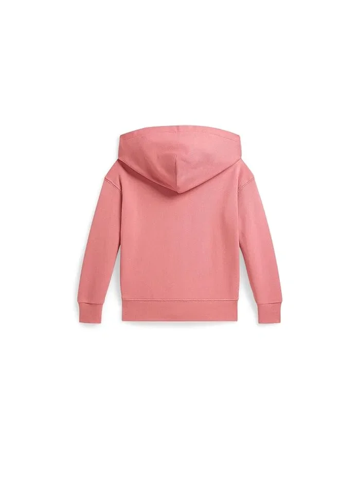 Худи на молнии Terry Polo Ralph Lauren Kids — изображение 2 из 2, розовый