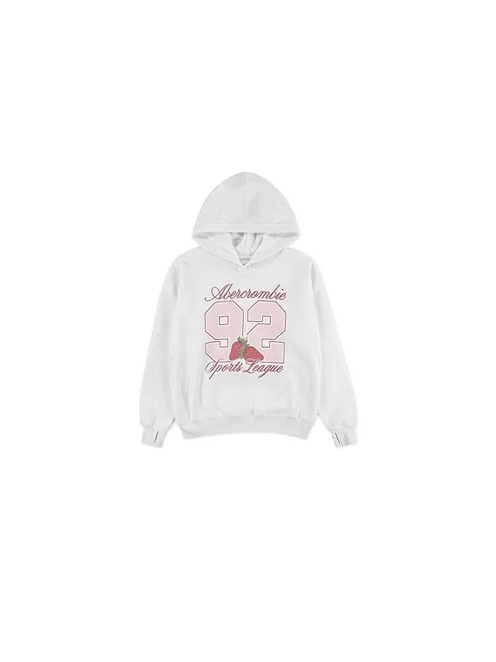 Худи с принтом клубники оверсайз 92 Strawberry Pullover Hoodie abercrombie kids