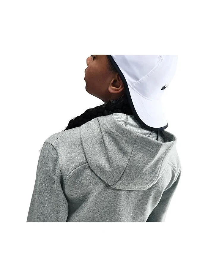 Худи Nike Kids Pro Fleece Dri-FIT Full-Zip — изображение 4 из 4, темный серый/белый