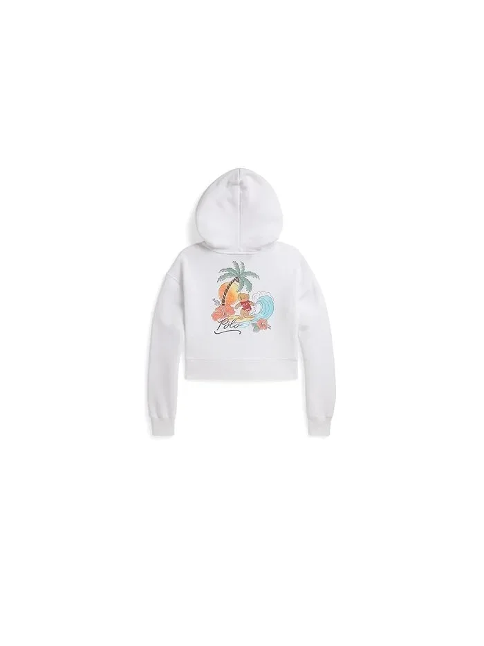 Худи Polo Bear Terry Boxy Full Zip Hoodie Polo Ralph Lauren Kids — изображение 2 из 2, белый