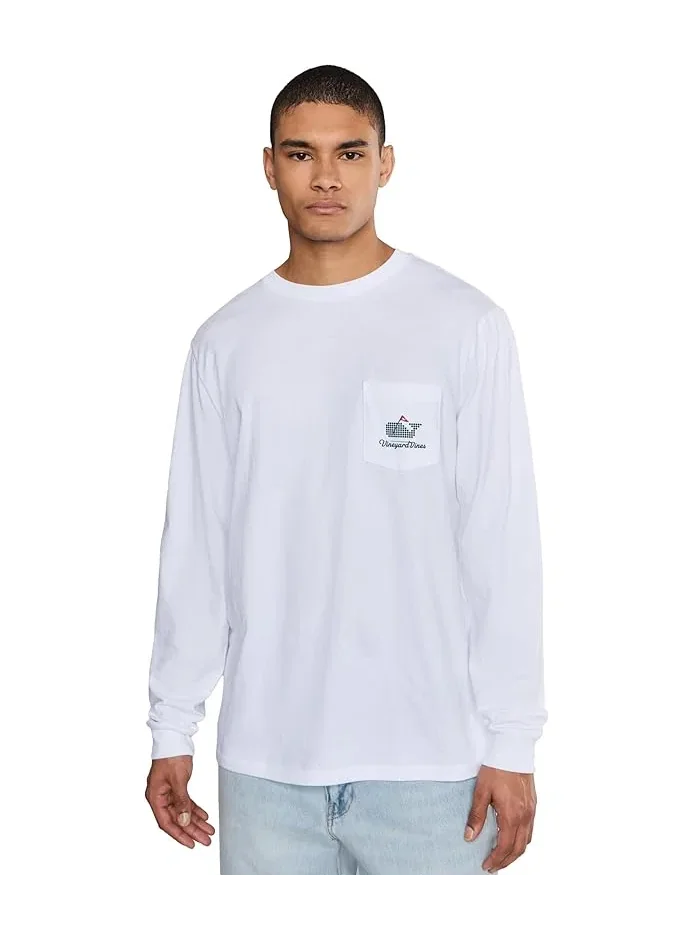 Лонгслив Golf Ball Whale Long Sleeve Tee Vineyard Vines