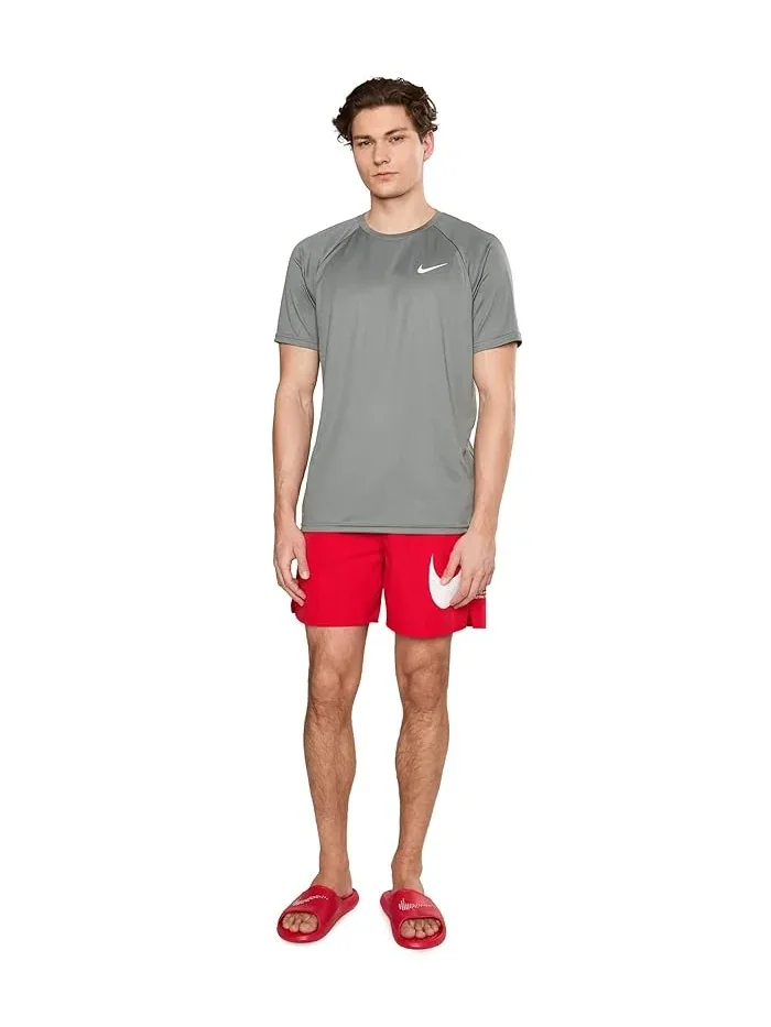Плавательная футболка с защитой UPF 40+ Nike — изображение 2 из 5, серый