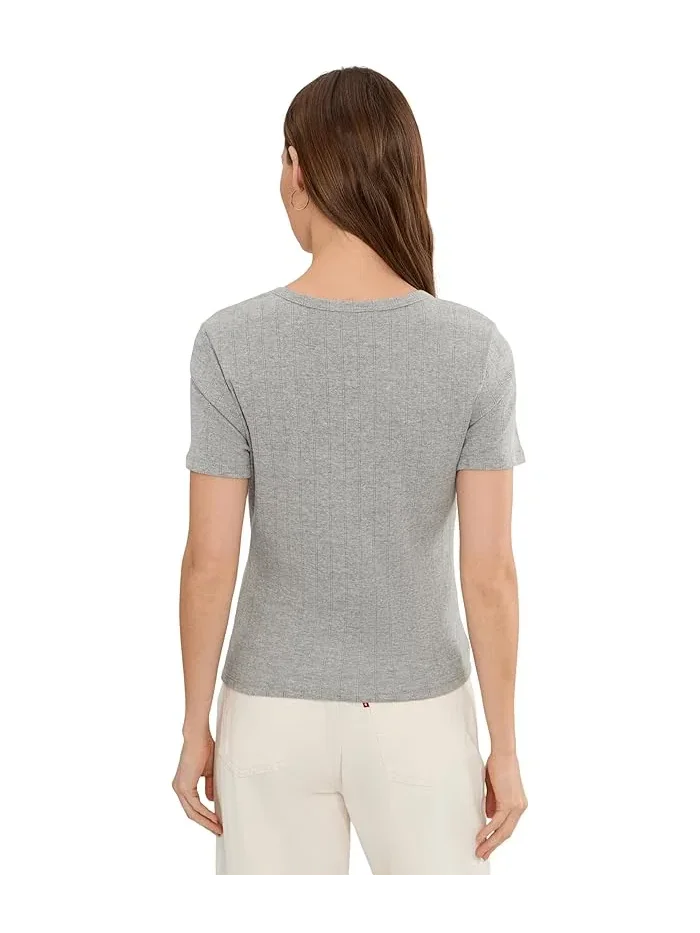 Футболка Cecile Crew Neck Tee Michael Stars — изображение 4 из 5, серый