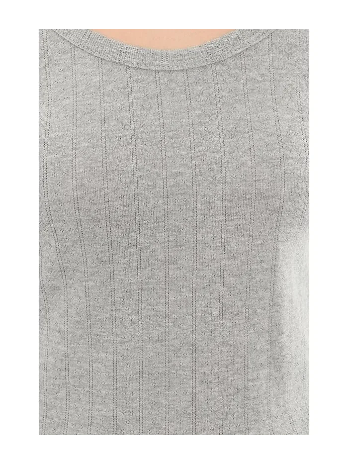 Футболка Cecile Crew Neck Tee Michael Stars — изображение 5 из 5, серый