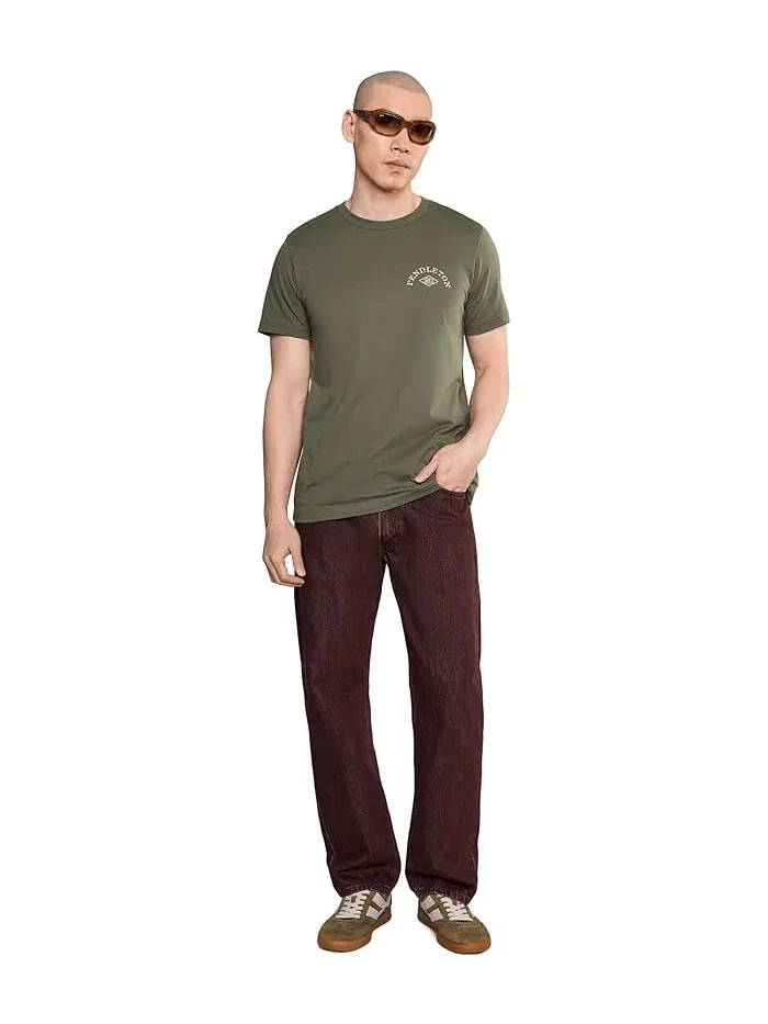 Футболка Pendleton American Western Graphic Tee — изображение 2 из 5, оливковый/слоновая кость
