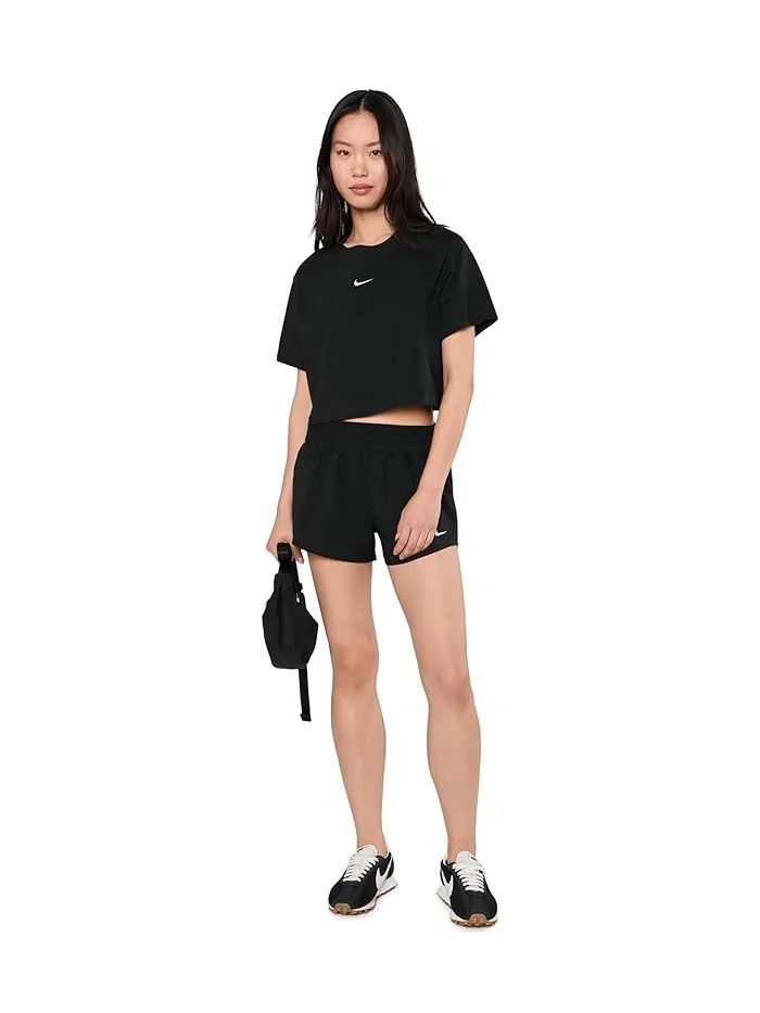 Футболка Nike Sportswear Classic Crop — изображение 2 из 5, черный/белый