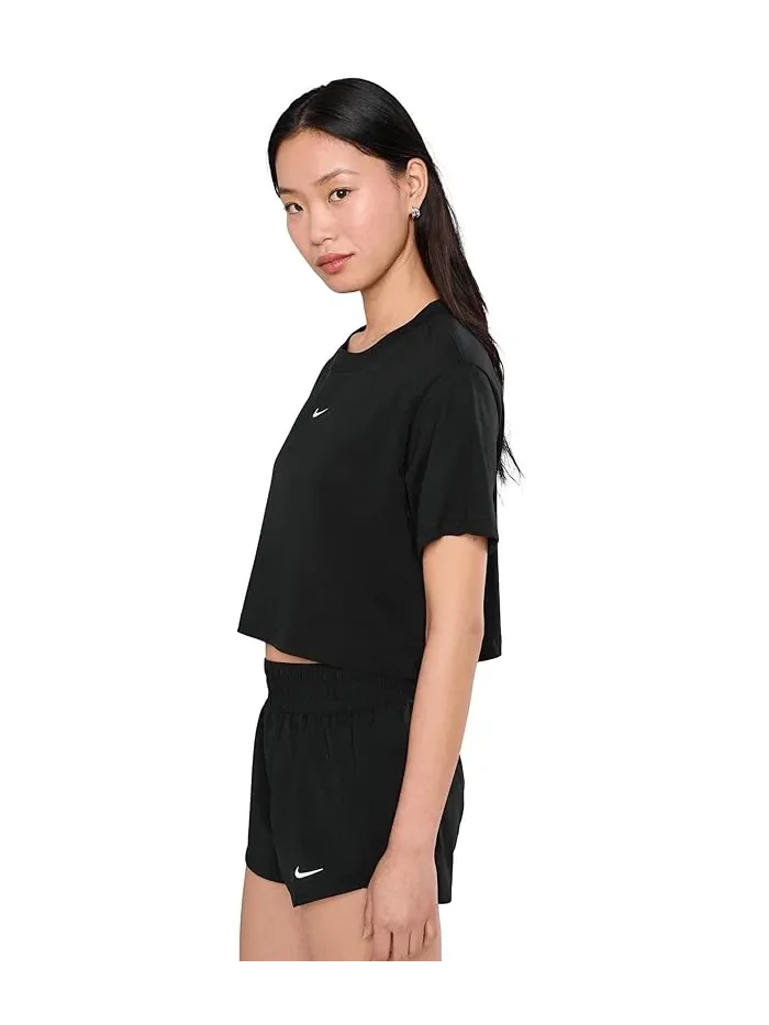 Футболка Nike Sportswear Classic Crop — изображение 3 из 5, черный/белый
