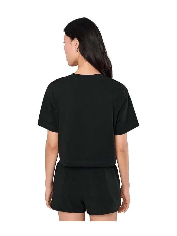 Футболка Nike Sportswear Classic Crop — изображение 4 из 5, черный/белый