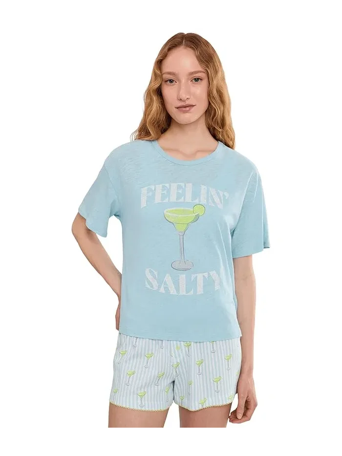 Футболка Playful Prints Tee P.J. Salvage — синий