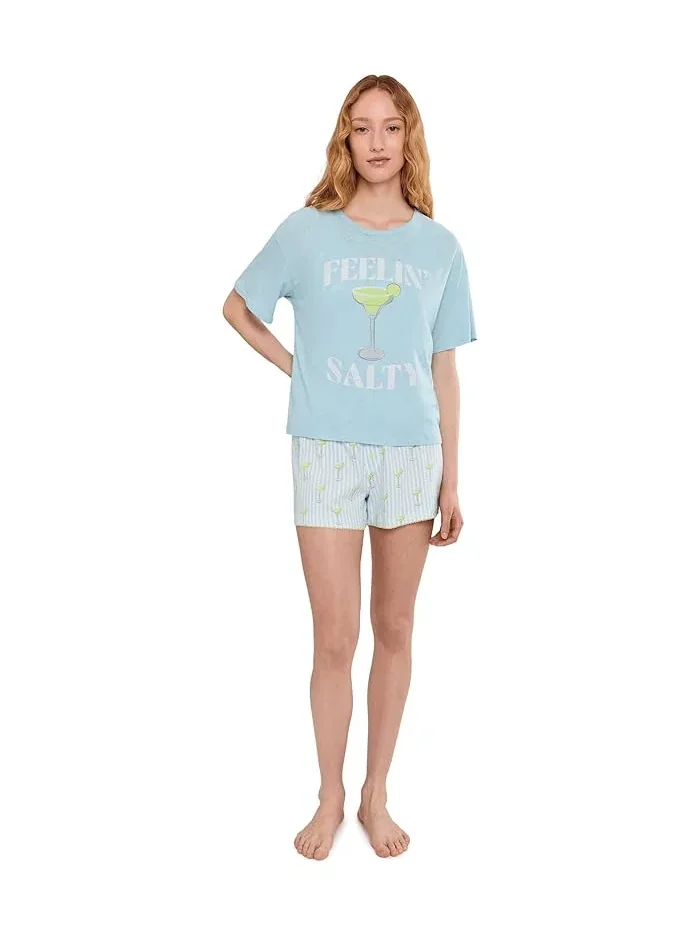 Футболка Playful Prints Tee P.J. Salvage — изображение 2 из 5, светлый синий