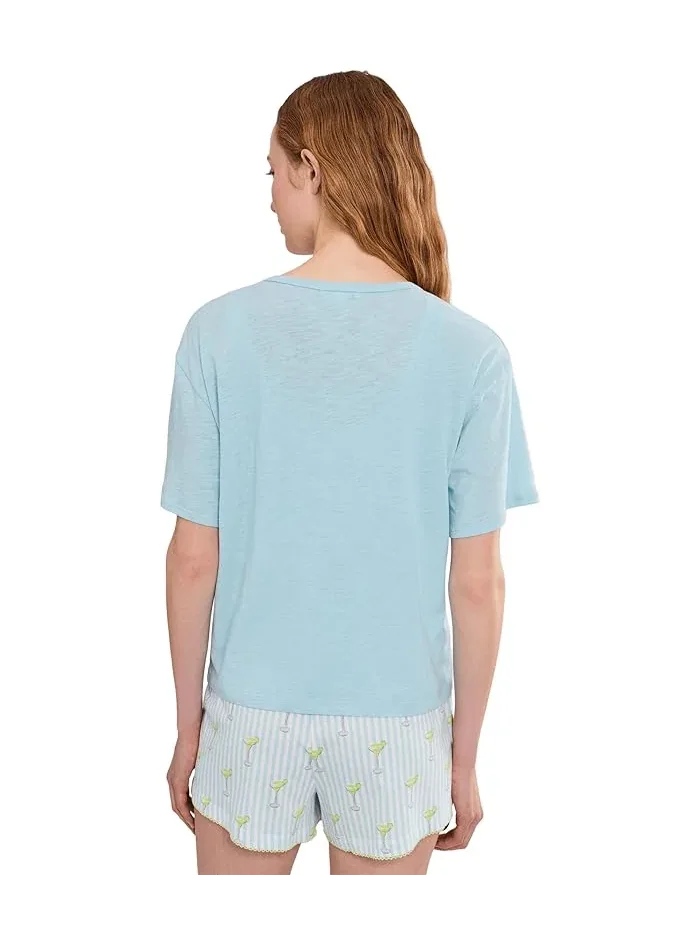 Футболка Playful Prints Tee P.J. Salvage — изображение 4 из 5, светлый синий