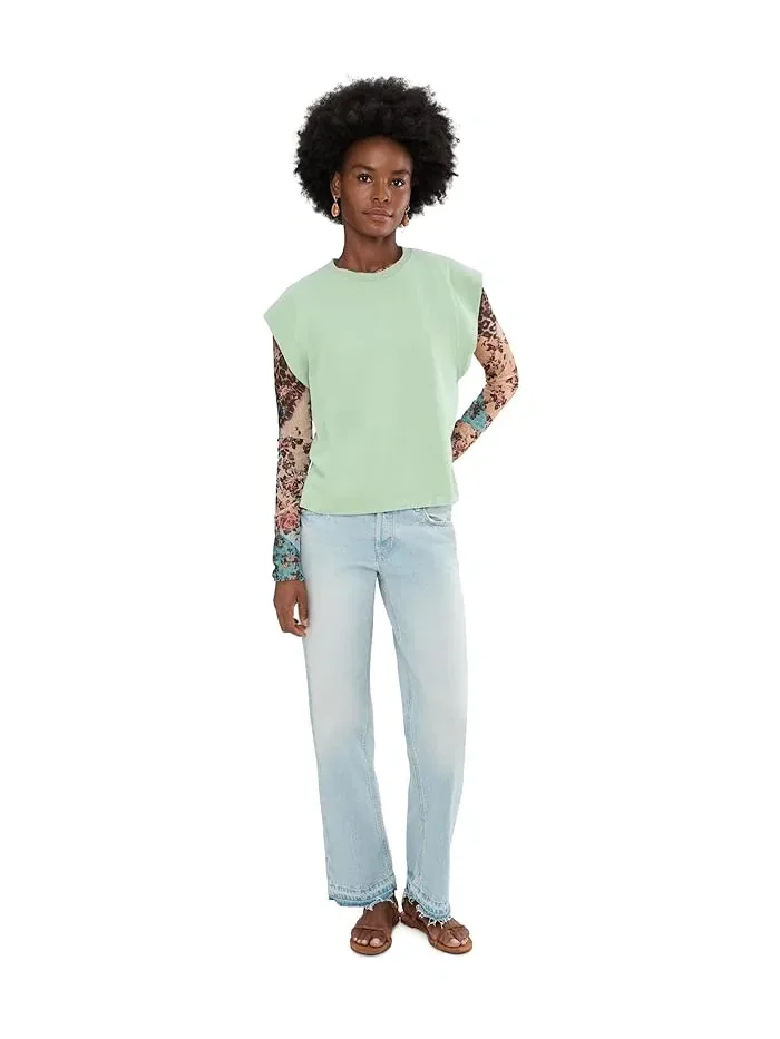 Футболка Relaxed Fit Free People — изображение 2 из 5, зеленый