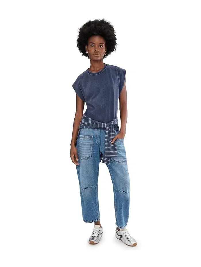 Футболка с мускулистым рукавом Better Muscle Free People — изображение 2 из 5, темно-синий