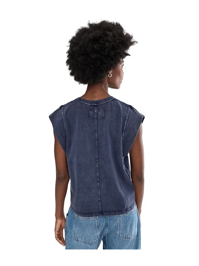 Футболка с мускулистым рукавом Better Muscle Free People — изображение 4 из 5, темно-синий
