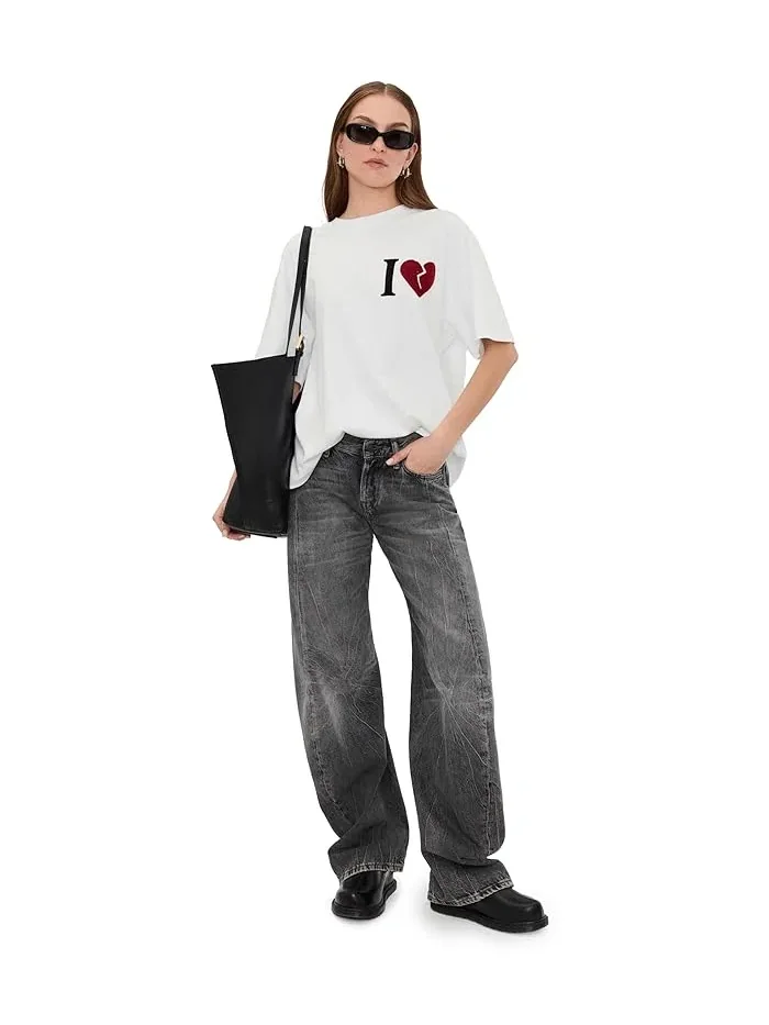 Футболка оверсайз Lover Etta Tee AllSaints — изображение 2 из 5, белый