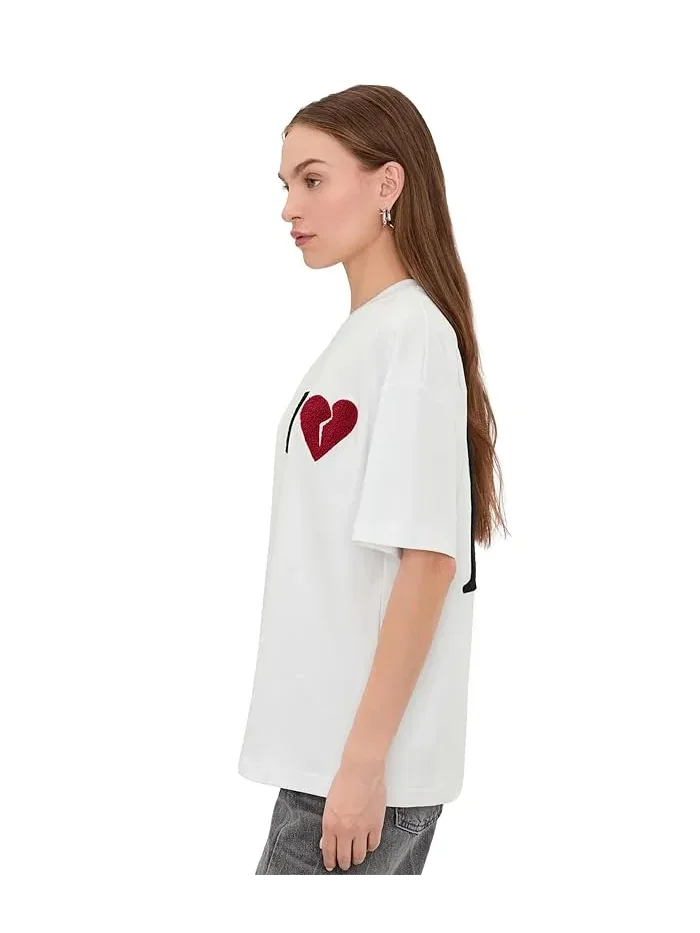 Футболка оверсайз Lover Etta Tee AllSaints — изображение 3 из 5, белый