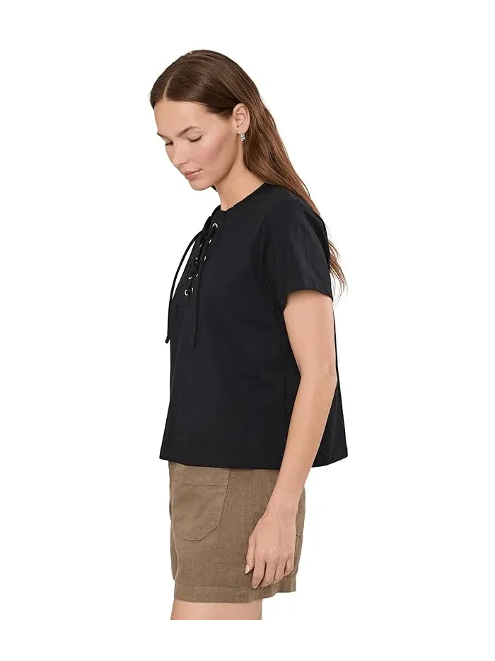 Футболка с кружевной шнуровкой Lace-Up Timeless Tee Sanctuary — изображение 3 из 5, оранжевый