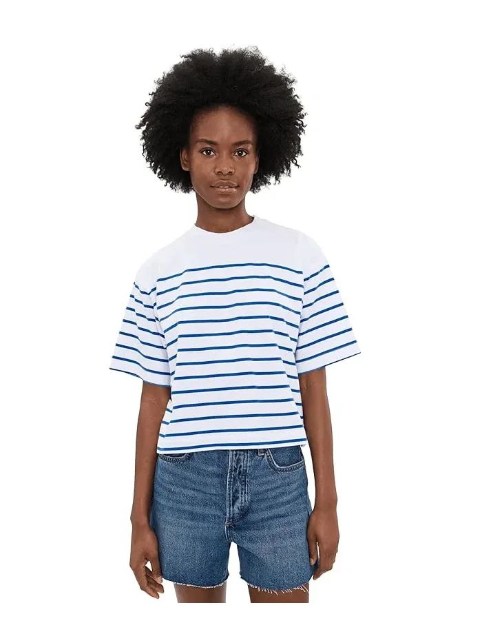 Футболка оверсайз Boxy Tee Stripe Madewell