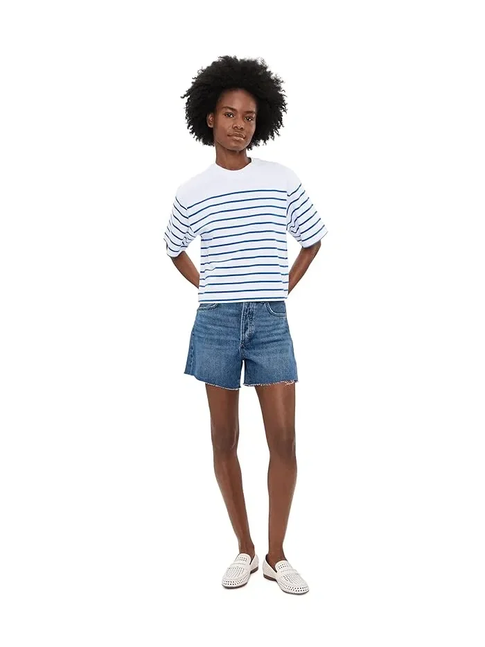 Футболка оверсайз Boxy Tee Stripe Madewell — изображение 2 из 5, синий