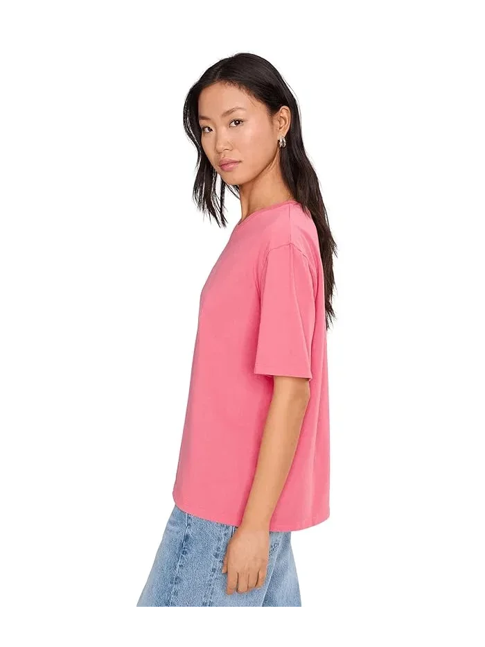 Футболка свободная Kennedy Boyfriend Tee Michael Stars, Dragonfruit — изображение 3 из 5, драгонфрут