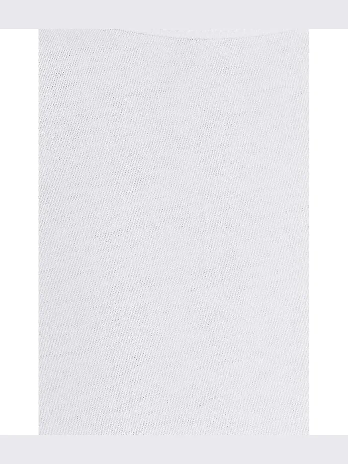 Футболка хлопковая Ribbed Short Sleeve Crew Neck Tee with Center Back Madewell — изображение 5 из 5, белый