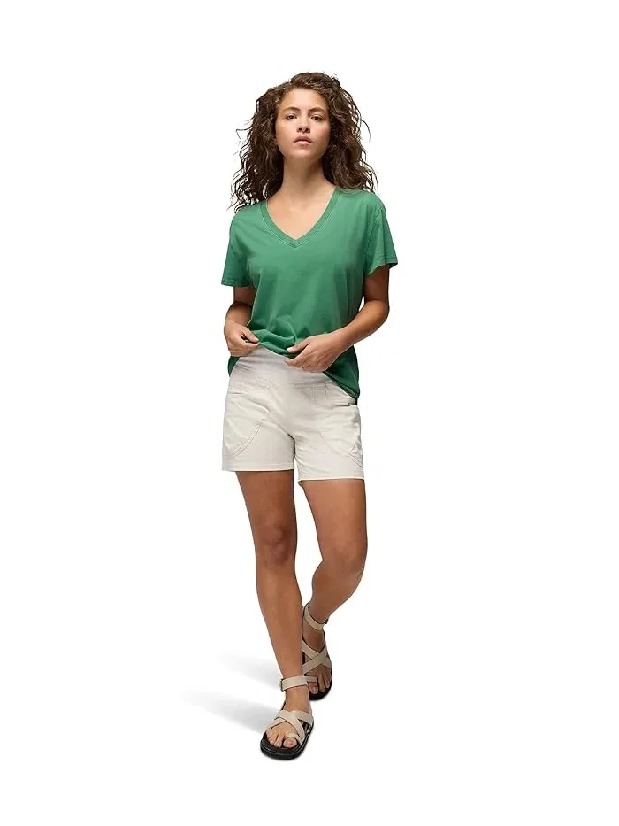 Футболка с V-образным вырезом Everyday V-neck Tee Prana — изображение 2 из 5, зеленый
