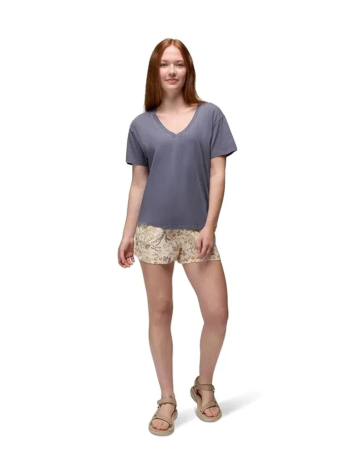 Футболка с V-образным вырезом Everyday V-neck Tee Prana, Taro — изображение 2 из 5, таро