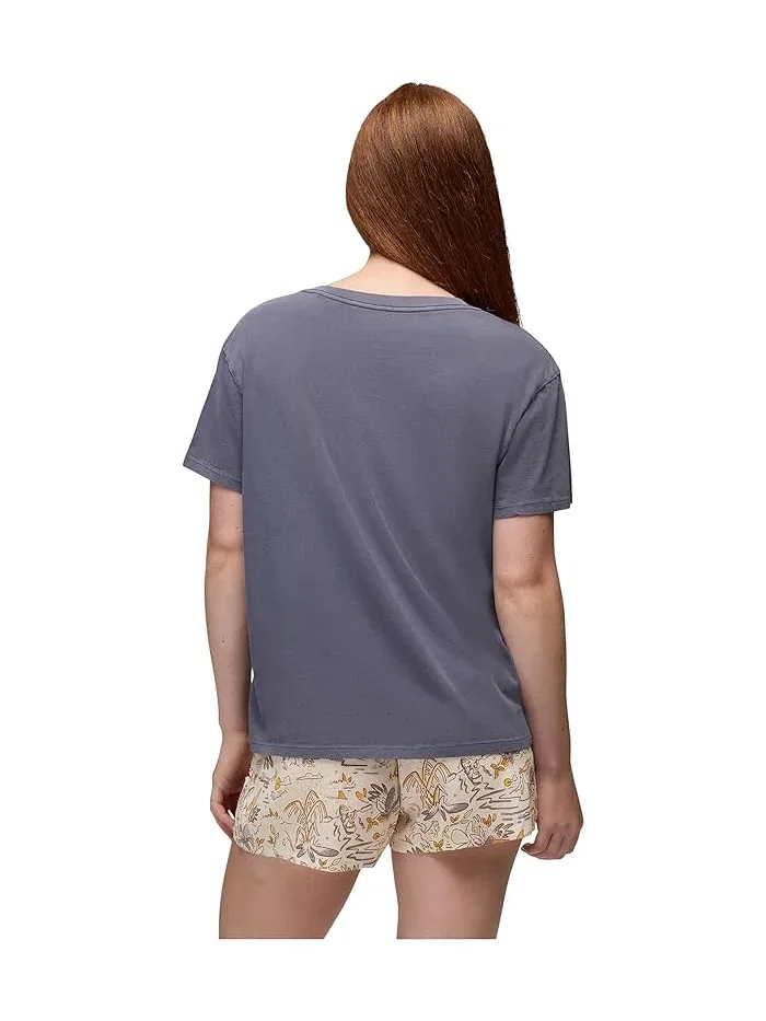 Футболка с V-образным вырезом Everyday V-neck Tee Prana, Taro — изображение 3 из 5, таро