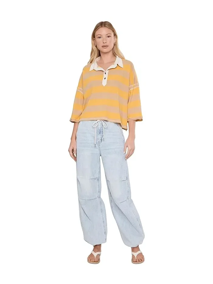 Футболка Auggie Tee Free People — изображение 2 из 5, желтый