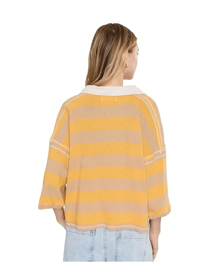 Футболка Auggie Tee Free People — изображение 4 из 5, желтый