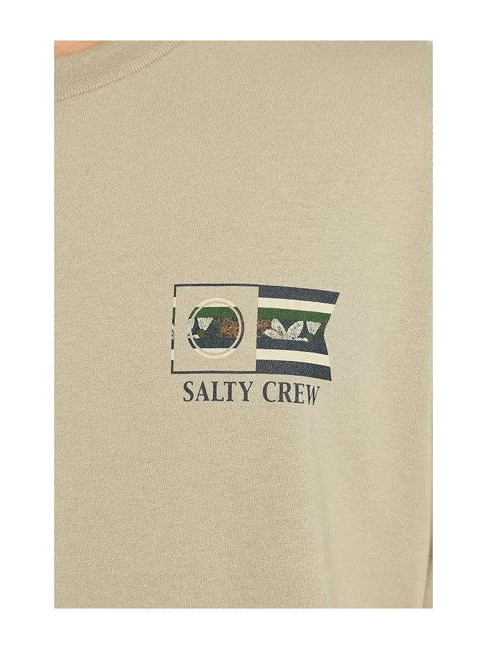 Футболка с принтом Flagship Short Sleeve Salty Crew — изображение 5 из 5, коричневый