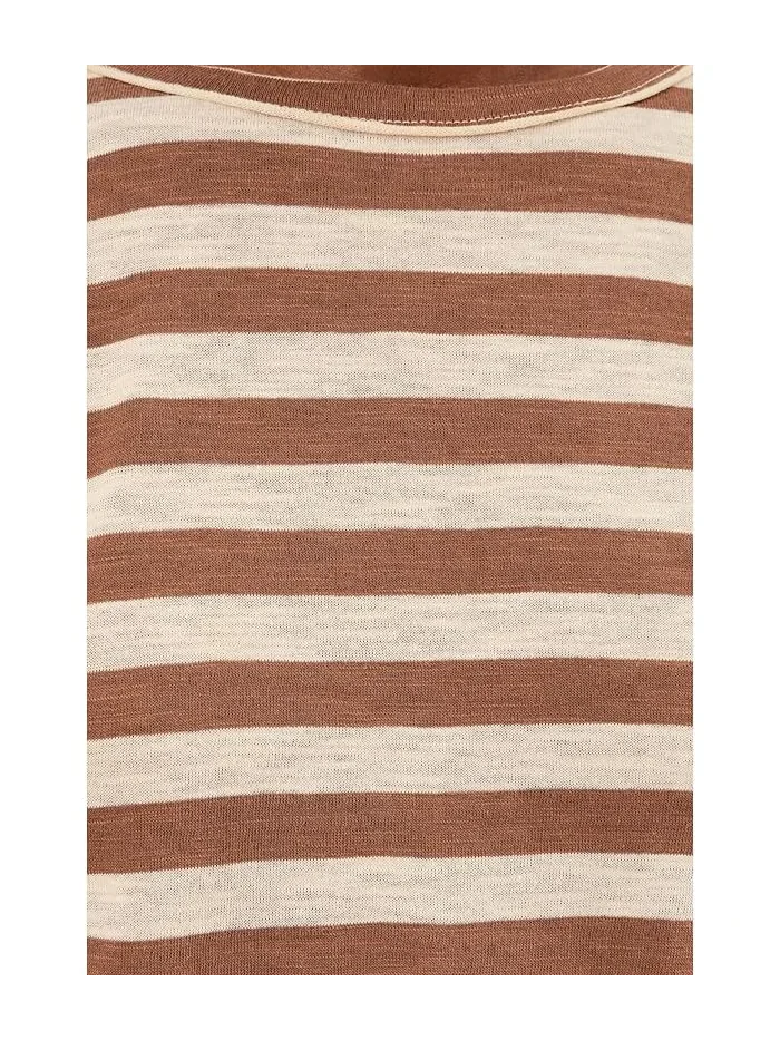 Футболка хлопковая Nora Tee Free People — изображение 5 из 5, шоколадный