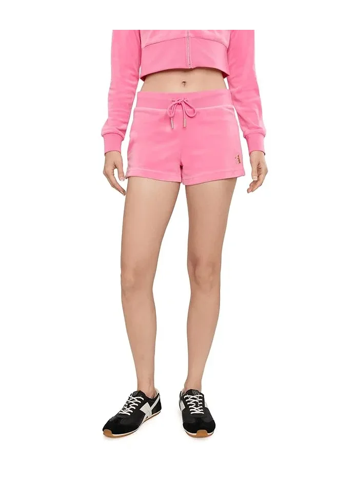 Шорты с контрастным поясом Easy Shorts Juicy Couture — бежевый