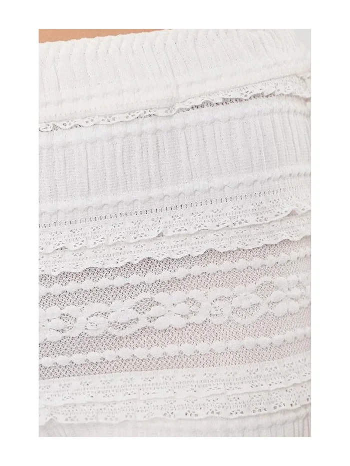 Шорты Free People Front Row Shortie — изображение 5 из 5, слоновая кость