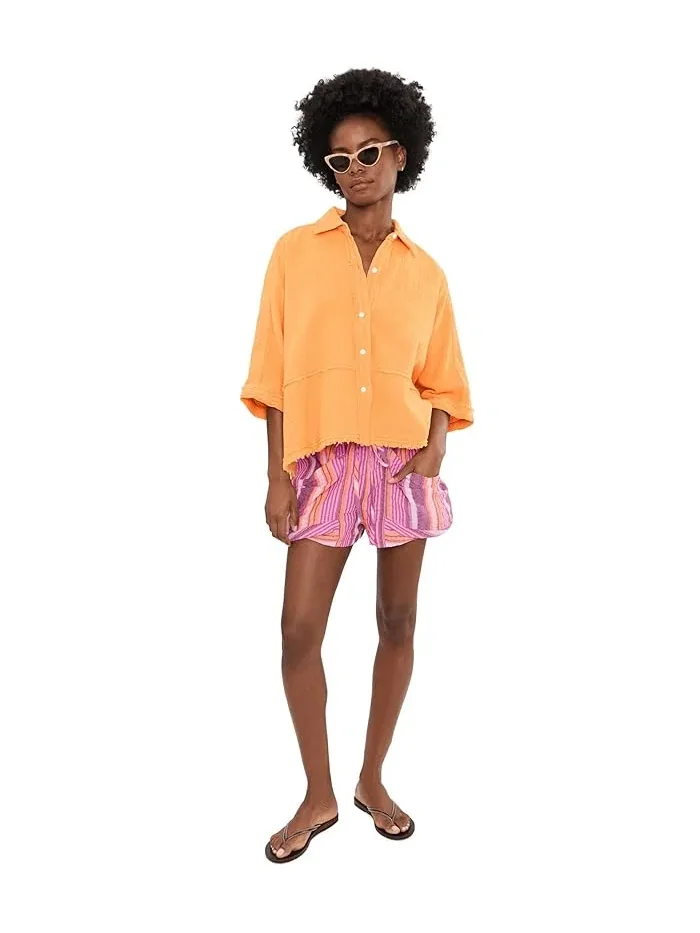 Шорты полосатые Good Fortune Stripe Free People — изображение 2 из 5, ягодный