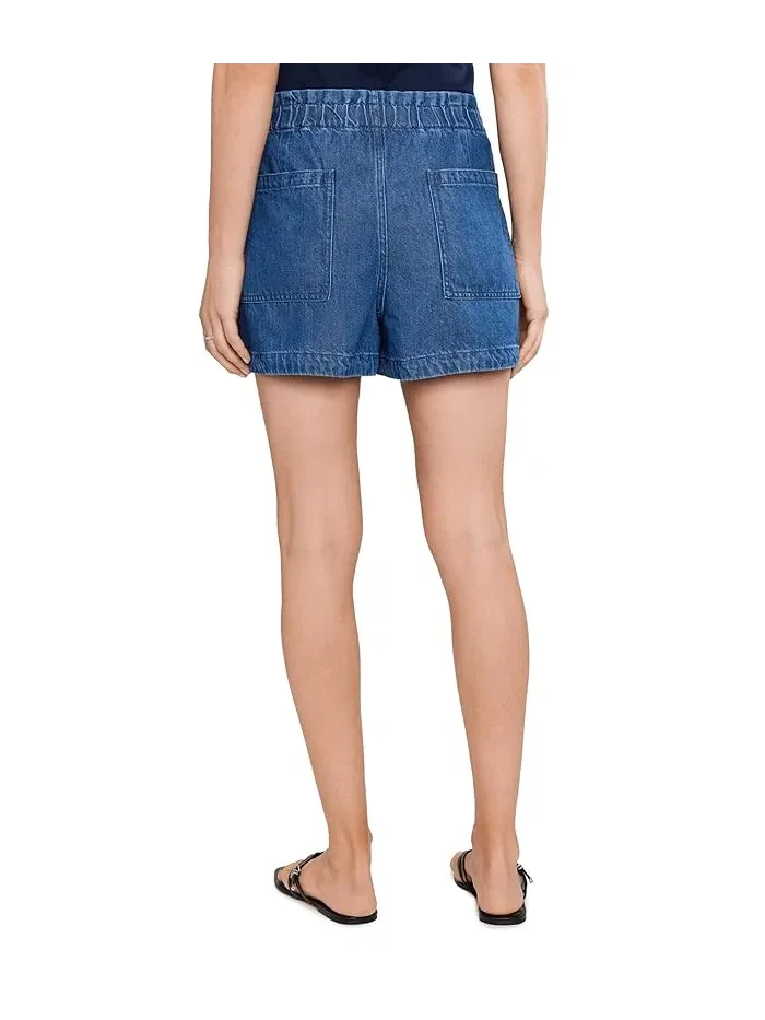 Шорты Utility Airy Denim Pull-On Madewell — изображение 4 из 5, синий
