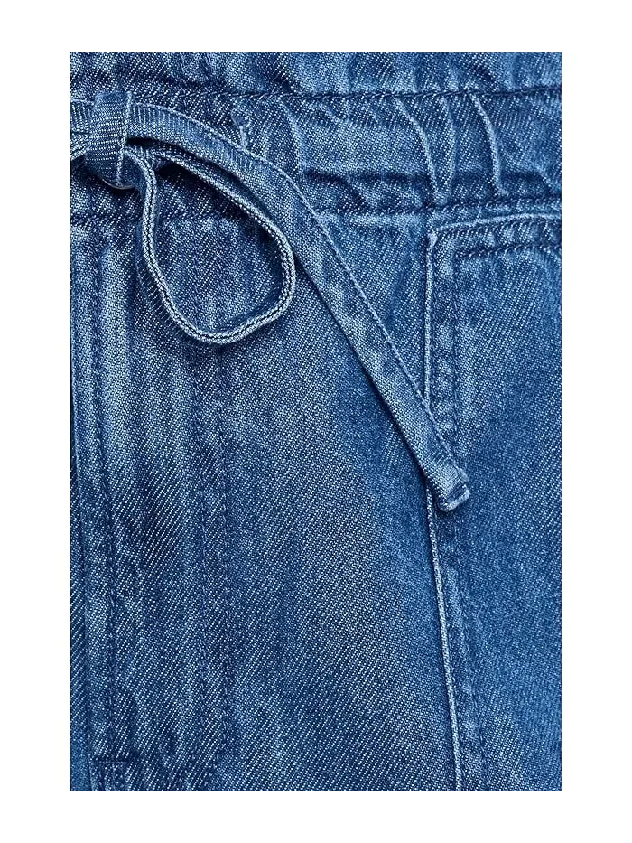 Шорты Utility Airy Denim Pull-On Madewell — изображение 5 из 5, синий