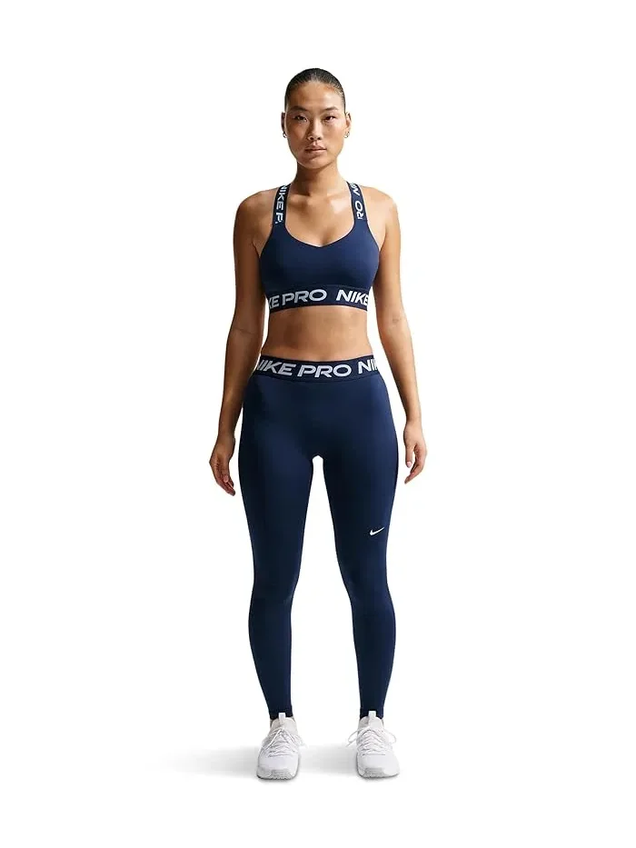 Леггинсы Nike Pro Mid-Rise Full-Length — изображение 2 из 4, темно-синий/белый