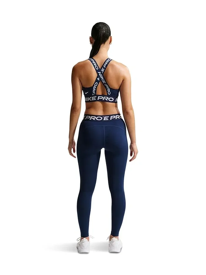 Леггинсы Nike Pro Mid-Rise Full-Length — изображение 3 из 4, темно-синий/белый