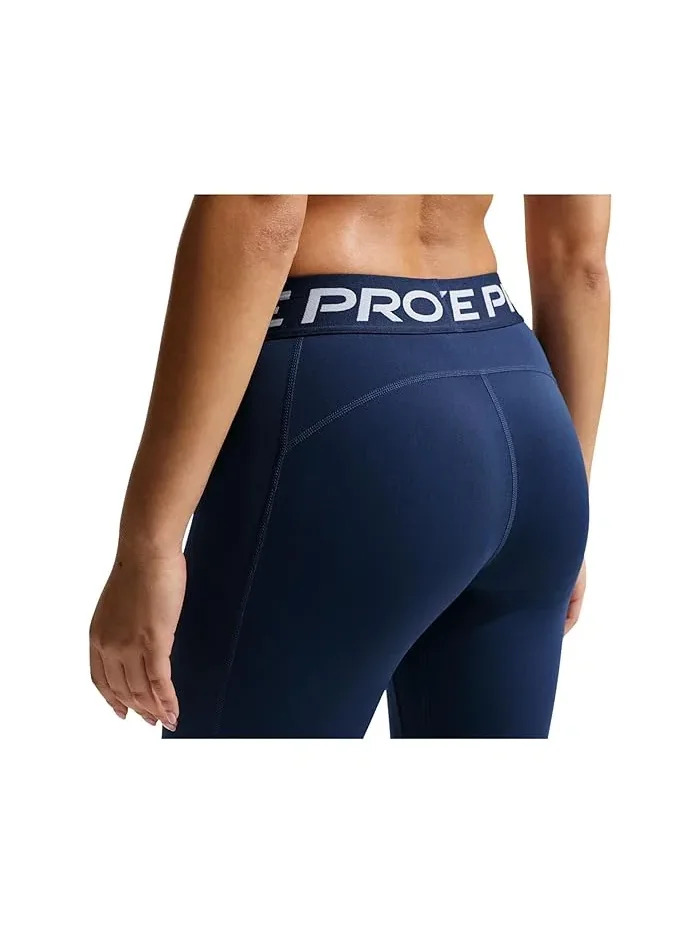 Леггинсы Nike Pro Mid-Rise Full-Length — изображение 4 из 4, темно-синий/белый
